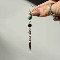 Multi-Gemstone Strand Earrings