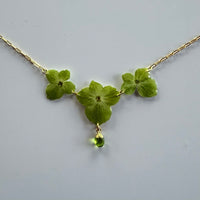 Hydrangea Necklace with Peridot