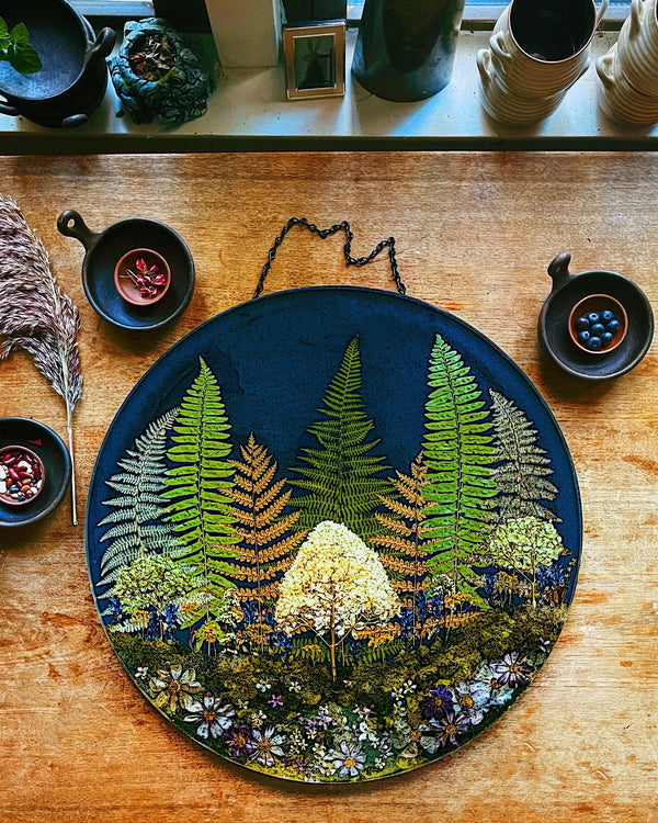 Frameless Preserved Botanical Wall Hanging