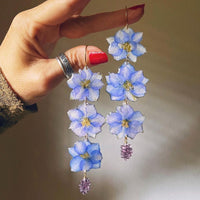 3-Tiered Frameless Purple Larkspur with Grape Charm