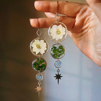 3-Tiered Sterling Silver White Larkspur/Maidenhair/Forget-Me-Not