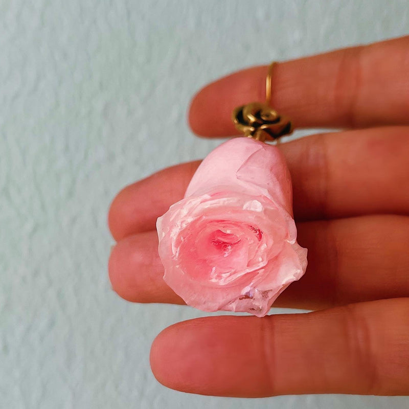 3D Pink Bell Rose