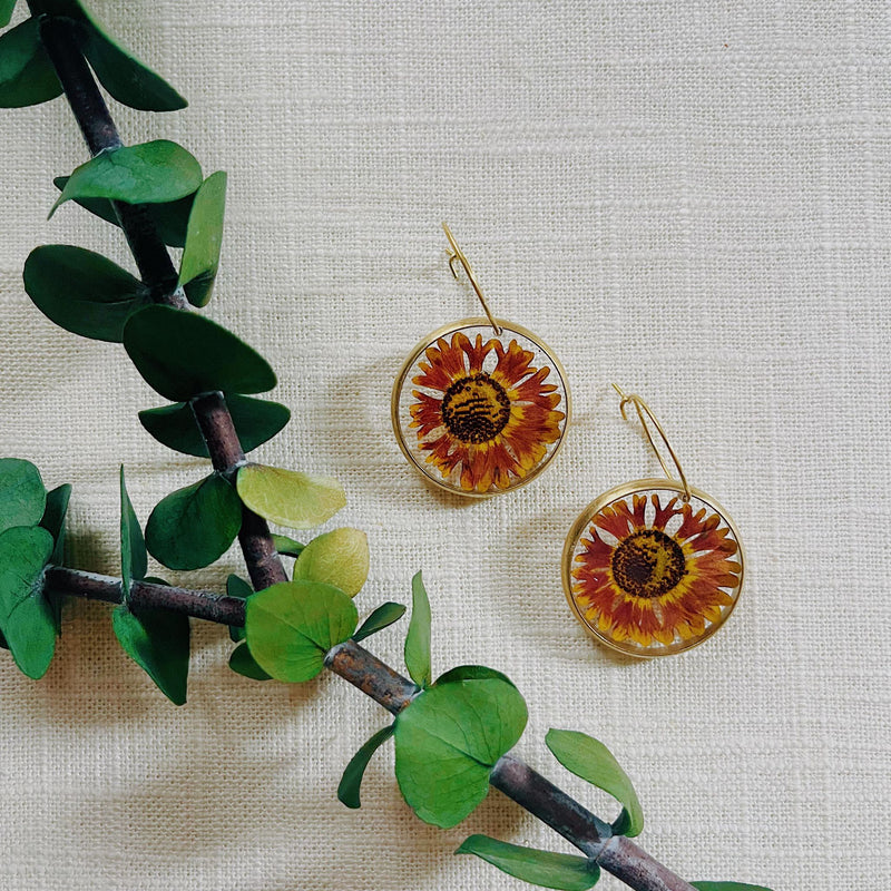 Autumnal Daisy Small Rounds with Hoops