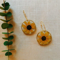 Small Black Eyed Susan Blossom with Hoops