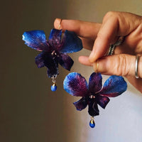 Blue & Purple Orchids with Sapphire Quartz