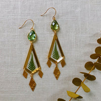 Fern Arrowheads with crystals and dangles