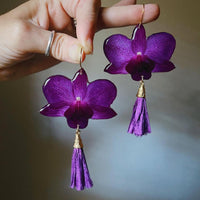 Frameless Purple Orchids with Tassels