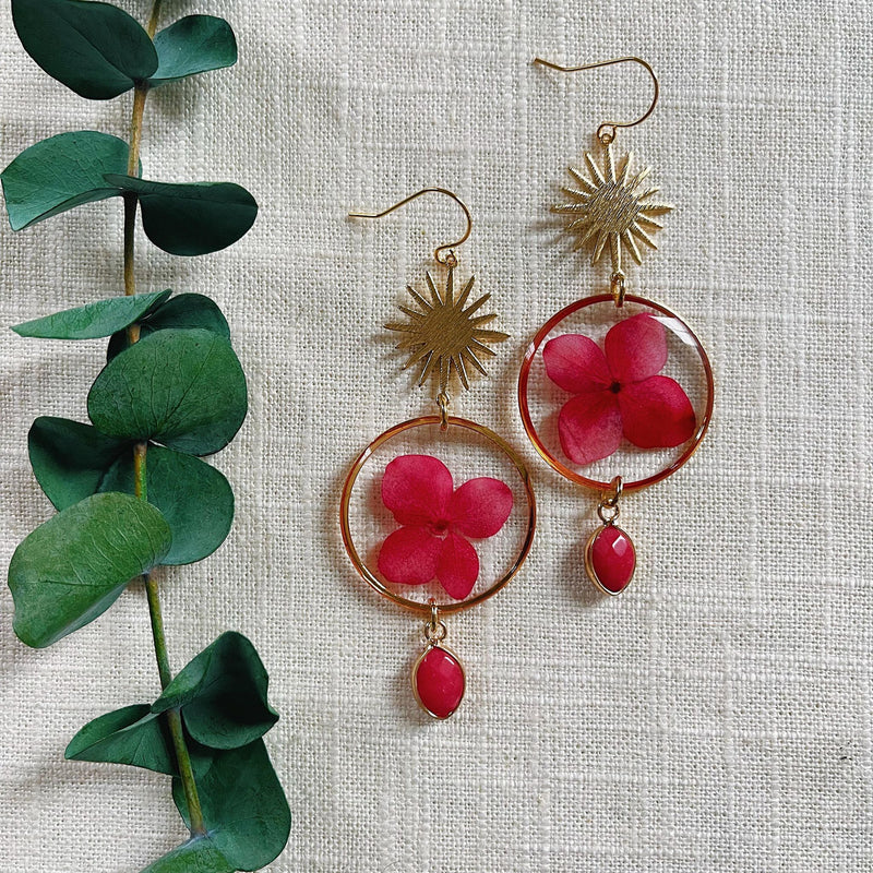 Fuchsia Hydrangea with Ruby Quartz