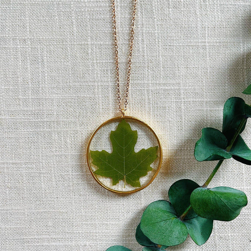 Big Maple Leaf Pendant Autumn Necklace - Canadian Jewelry - Nadin Art  Design - Personalized Jewelry