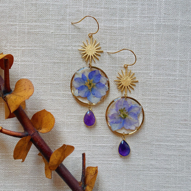 Lavender Larkspur with Amethyst and Star