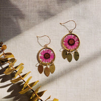 Mauve daisies with dangles