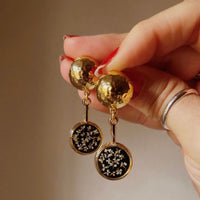 Queen Anne's Lace Hanging Moon Studs