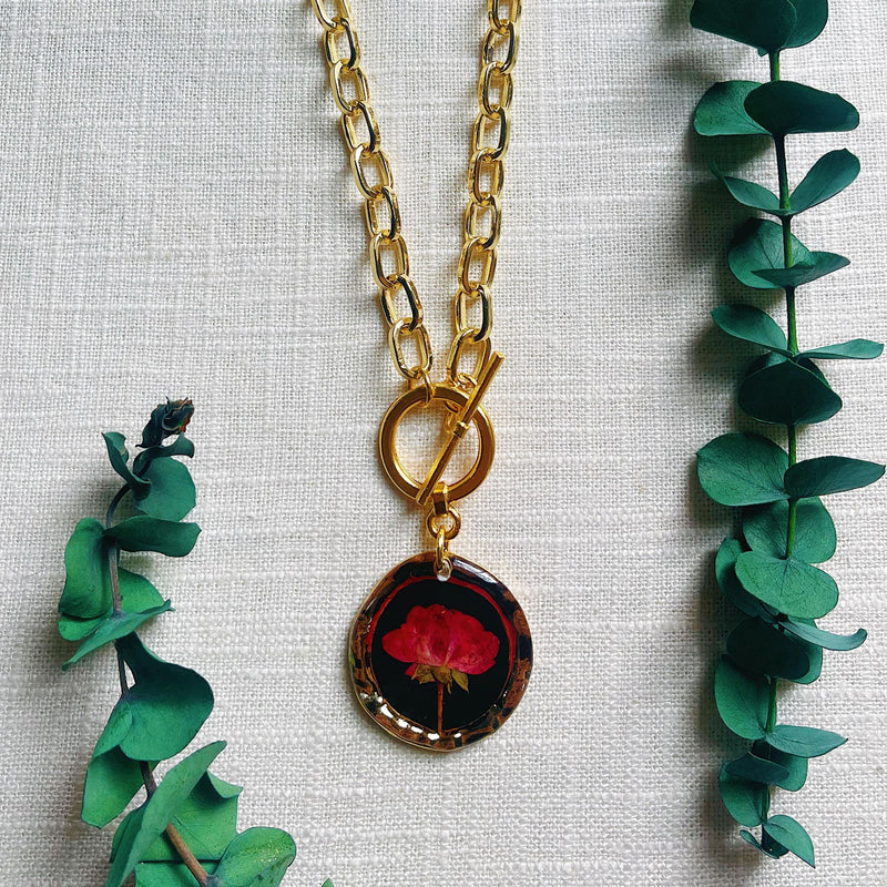 Rose Toggle Necklaces