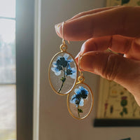 "Shattered" Forget-Me-Not Ovals