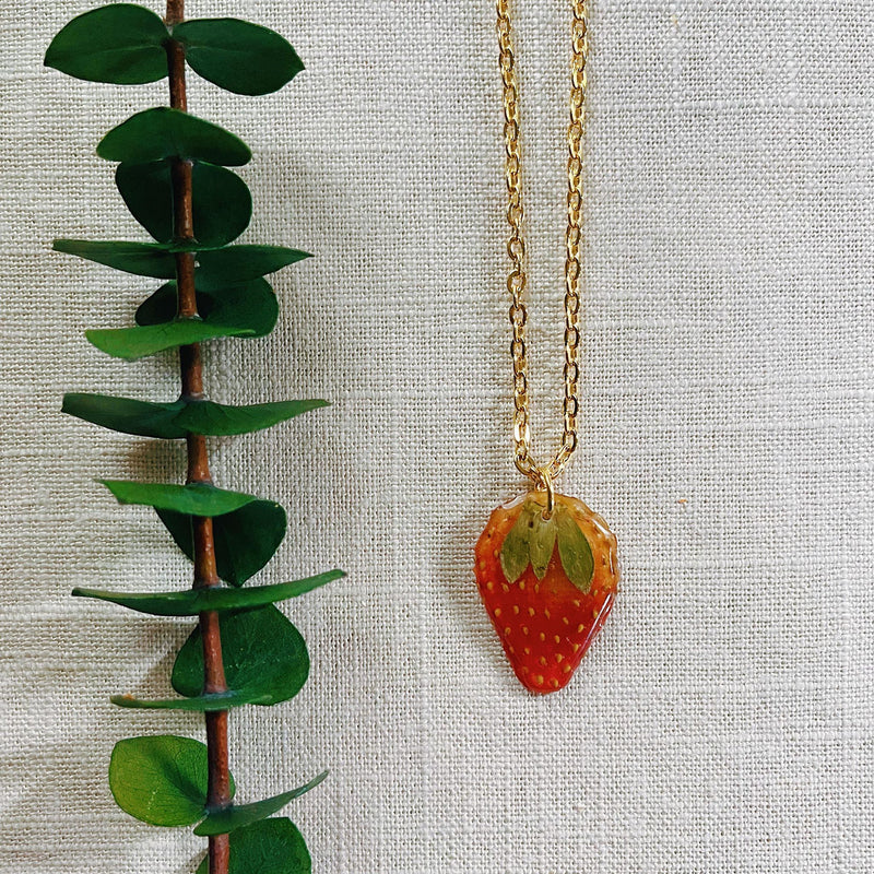 Simple Strawberry Necklace